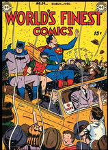 Load image into Gallery viewer, World&#39;s Finest Comics #39 Batman 9x12 FRAMED Art Print, Vintage 1949 DC

