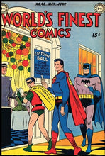 Load image into Gallery viewer, World&#39;s Finest Comics #40 Batman 9x12 FRAMED Art Print, Vintage 1949 DC

