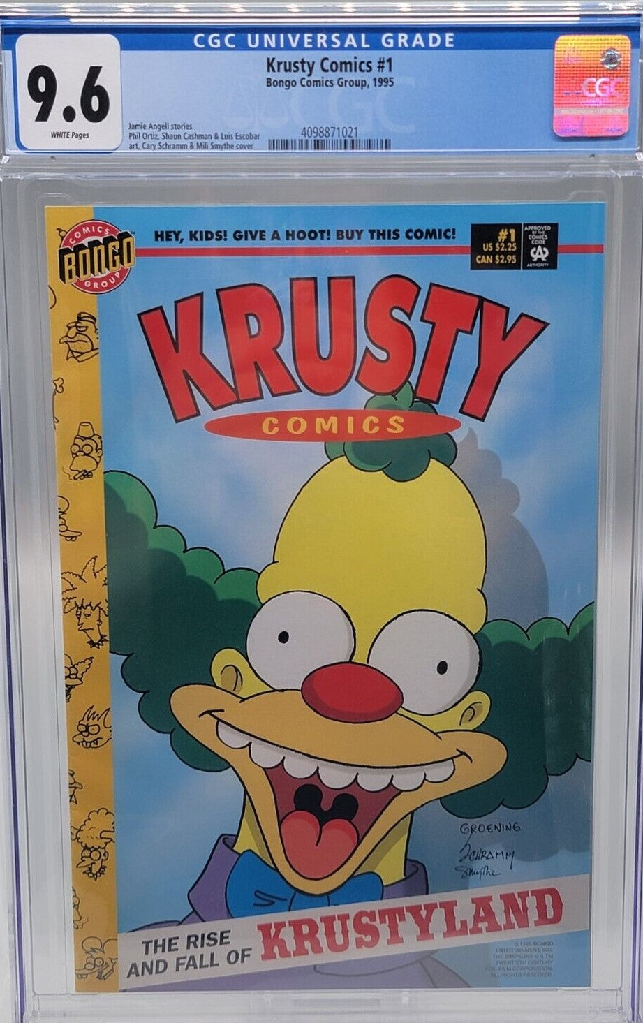 Krusty Comics #1 CGC 9.6 - 1995 Simpsons spin-off, Bongo Comics