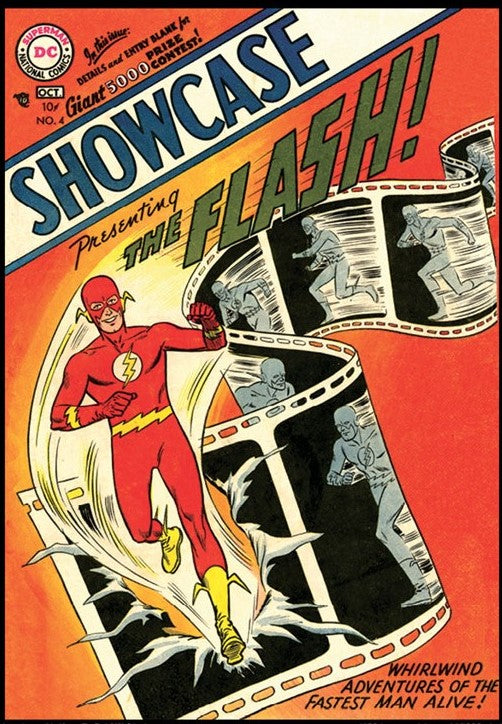Showcase #4 w/ Flash 9x12 FRAMED Art Print, Vintage 1956 DC Comics