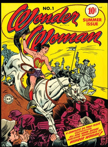 Wonder Woman #1 9x12 FRAMED Art Print, Vintage 1942 DC Comics