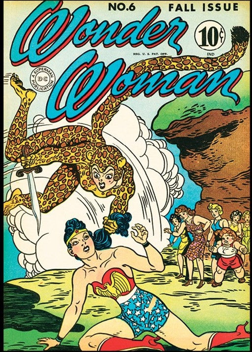 Wonder Woman #6 9x12 FRAMED Art Print, Vintage 1943 DC Comics