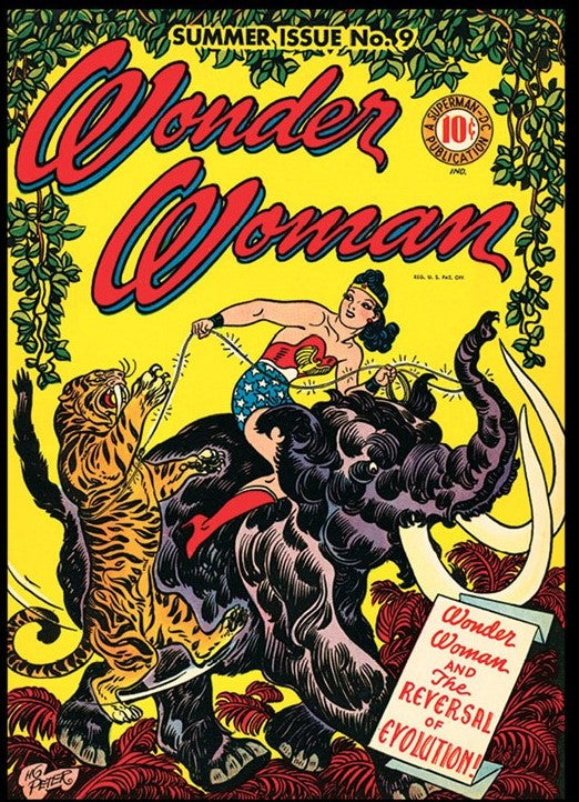 Wonder Woman #9 9x12 FRAMED Art Print, Vintage 1944 DC Comics